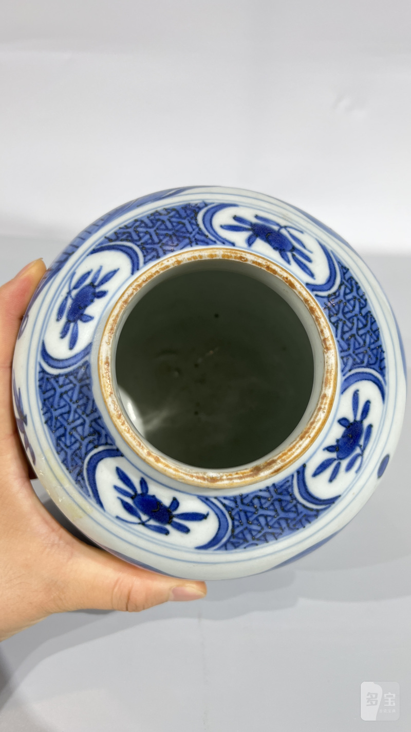 明 青花高士人物纹罐 - 图5